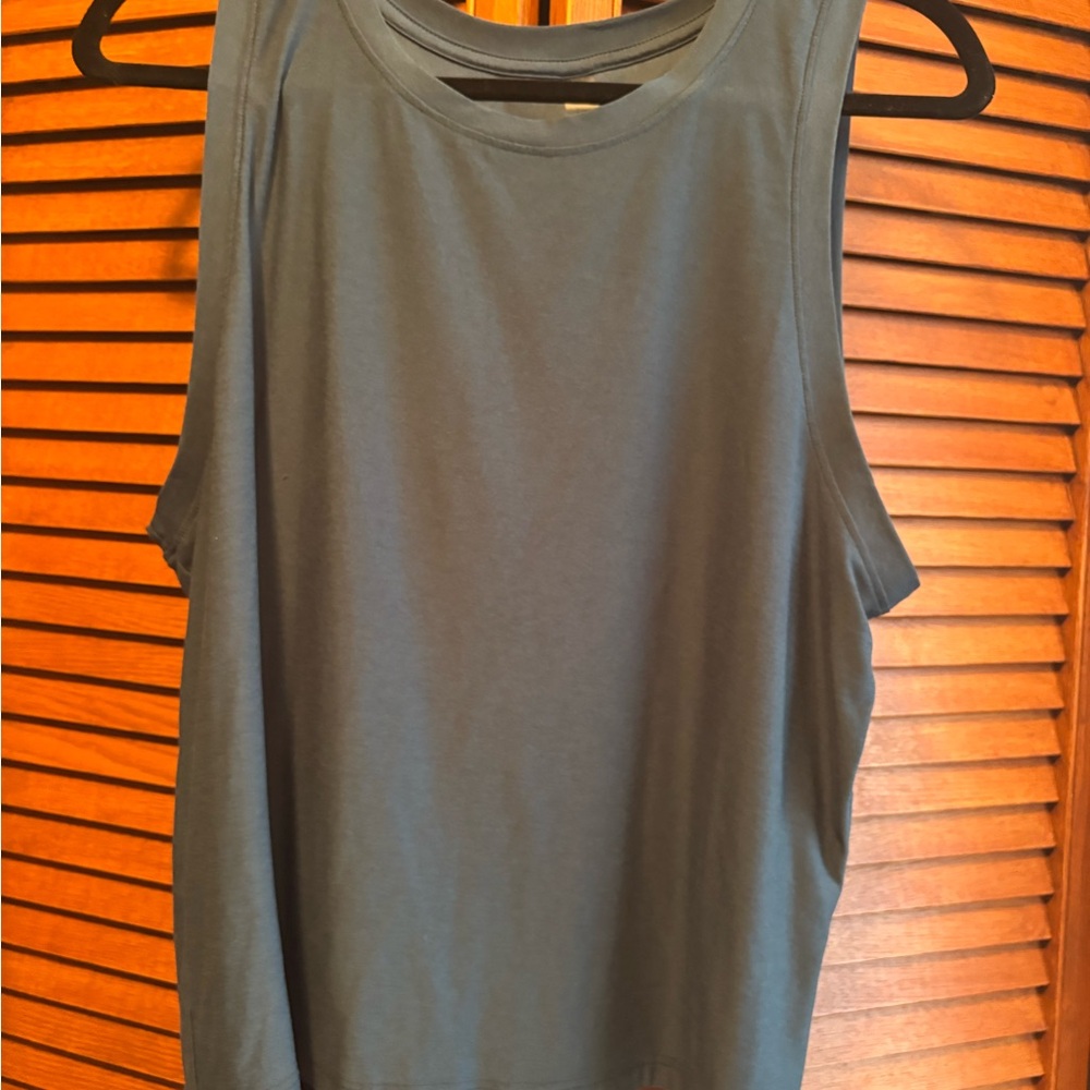 Sleeveless Blue Top